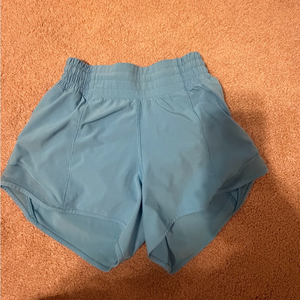 Lululemon Hotty Hot Shorts bright blue color